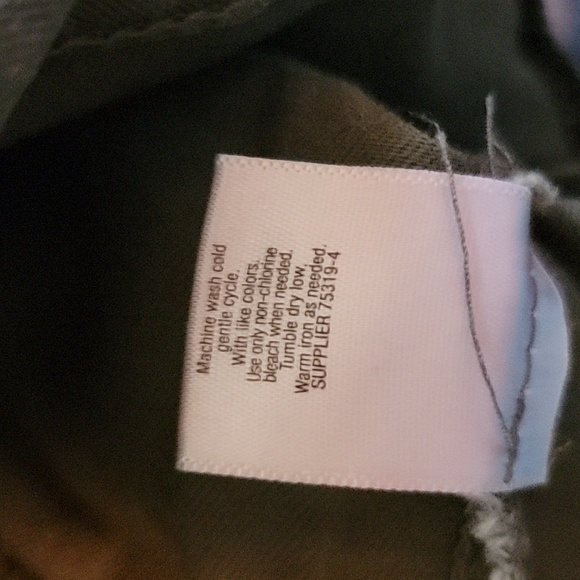 Ana cotton cargo skirt with fringe army green 33/16 button fly - Picture 8 of 8